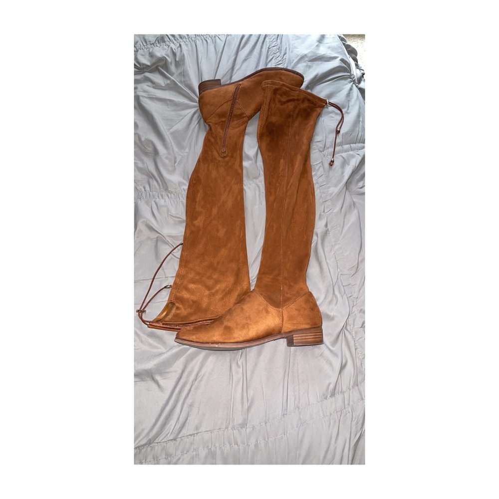Cognac Thigh High Boots
